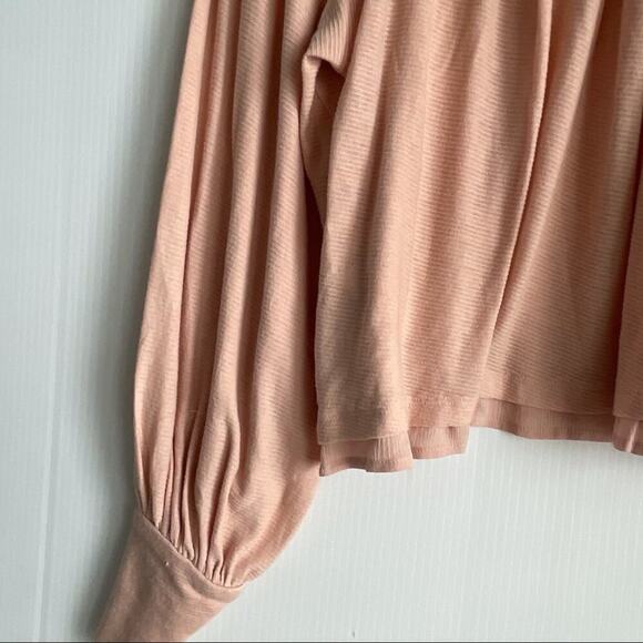 Free People Billie ribbed layered top xs peach/light pink - Picture 9 of 11